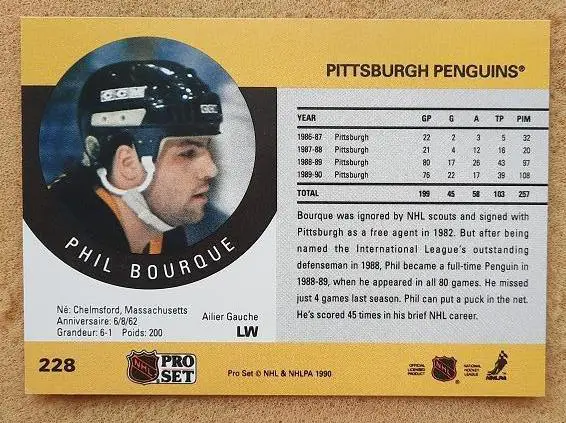 НХЛ Фил Бурк Питтсбург Пингвинз № 228 1