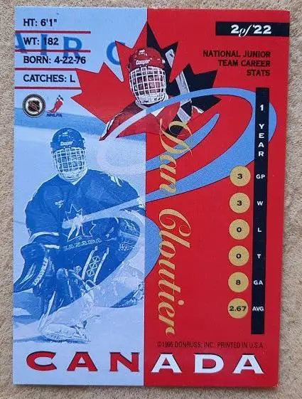 НХЛ Дэн Клотье команда Канада № 2 1