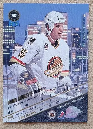 НХЛ Дана Мурзин Ванкувер Кэнакс № 292 1