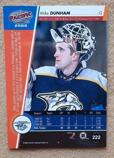 НХЛ Майк Данэм Нэшвилл Предаторз № 222 1