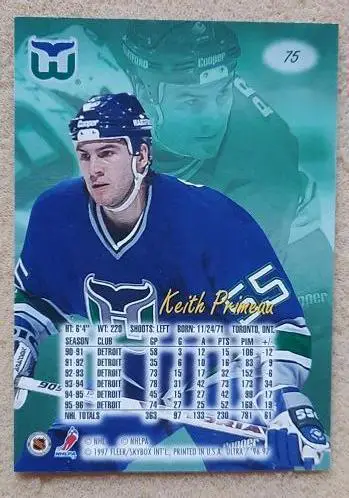 НХЛ Кит Примо Хартфорд Уэйлерз № 75 1