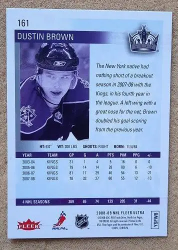 НХЛ Дастин Браун Лос-Анжелес Кингз № 161 1