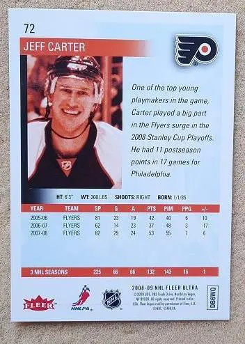 НХЛ Джефф Картер Филадельфия Флайерз № 72 1