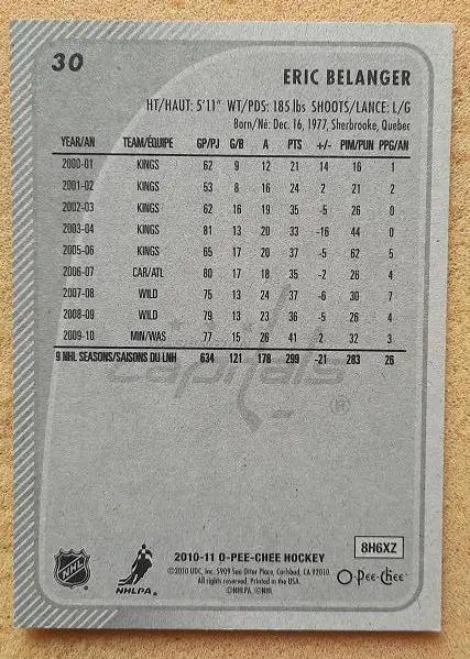 НХЛ Эрик Беланже Вашингтон Кэпиталз Автомобилист Екатеринбург № 30 1