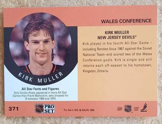 НХЛ Кирк Мюллер Нью-Джерси Дэвилз № 371 1