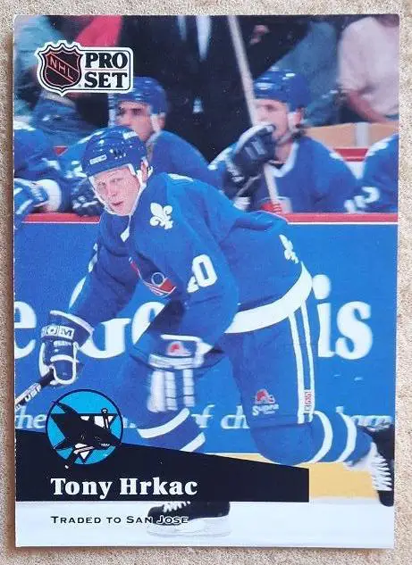 НХЛ Тони Хркач Квебек Нордикс № 205