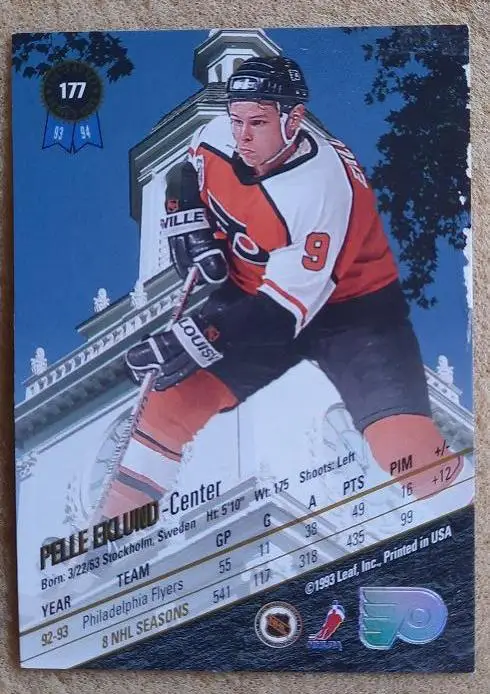 НХЛ Пер Эклунд Филадельфия Флайерз № 177 1