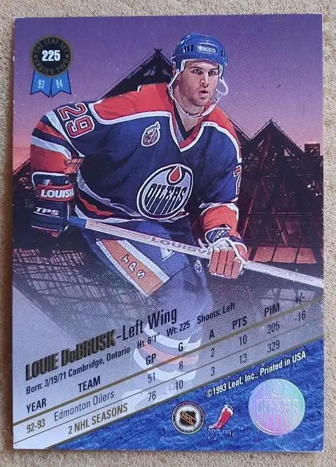 НХЛ Луи Дебраск Эдмонтон Ойлерз № 225 1