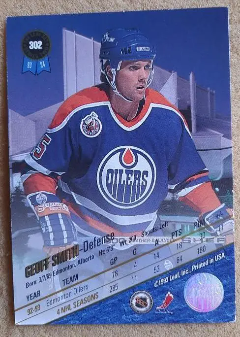 НХЛ Джефф Смит Эдмонтон Ойлерз № 302 1