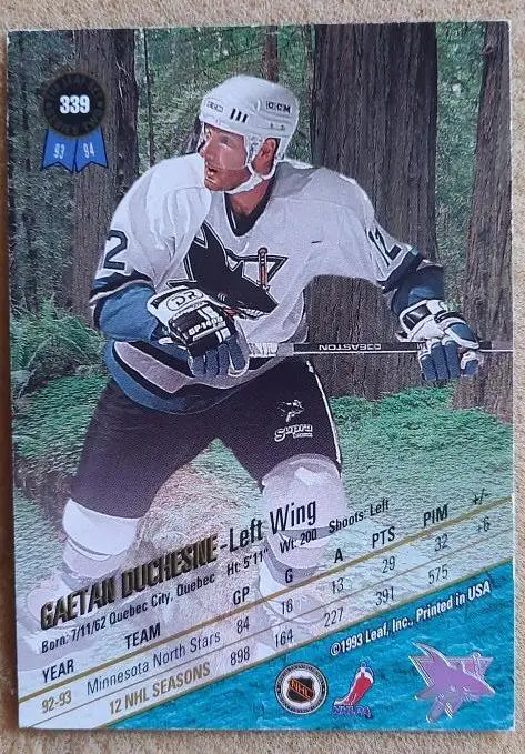 НХЛ Гаэтан Дюшен Сан-Хосе Шаркс № 339 1