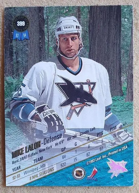 НХЛ Майк Лалор Виннипег Джетс № 399 1