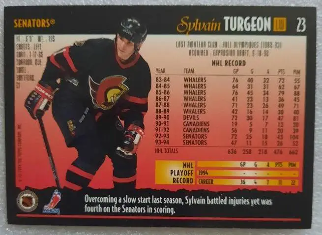 НХЛ Сильвен Тарджон Оттава Сенаторз № 23 1