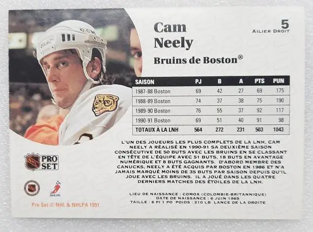 НХЛ Кэм Нили Бостон Брюинз № 5 фр 1