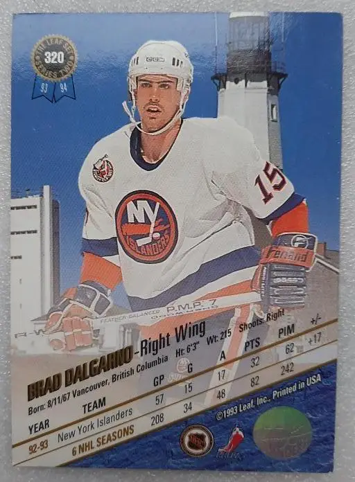 НХЛ Брэд Дальгарно Нью-Йорк Айлендерс № 320 1