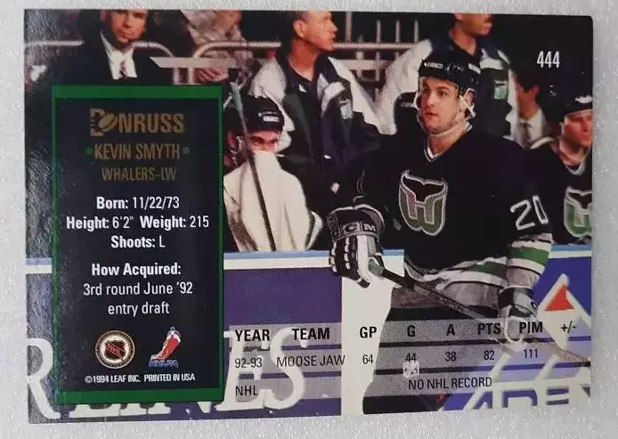 НХЛ Кевин Смит Хартфорд Уэйлерс № 444 1