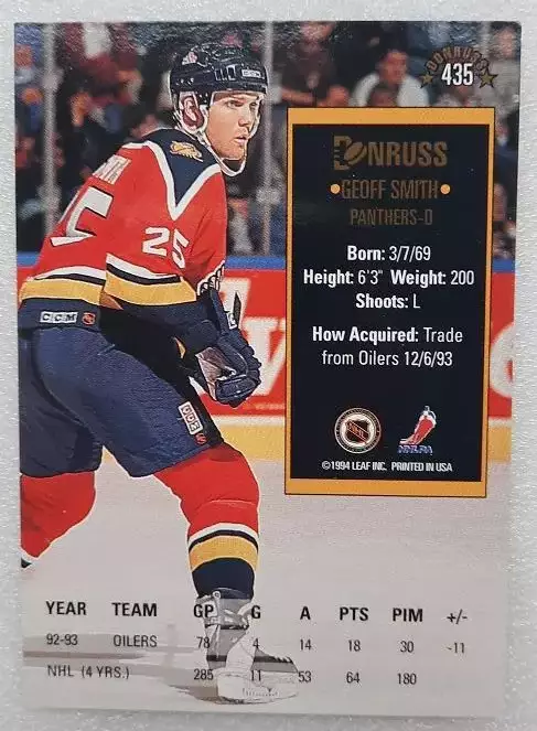 НХЛ Джефф Смит Флорида Пантерз № 435 1