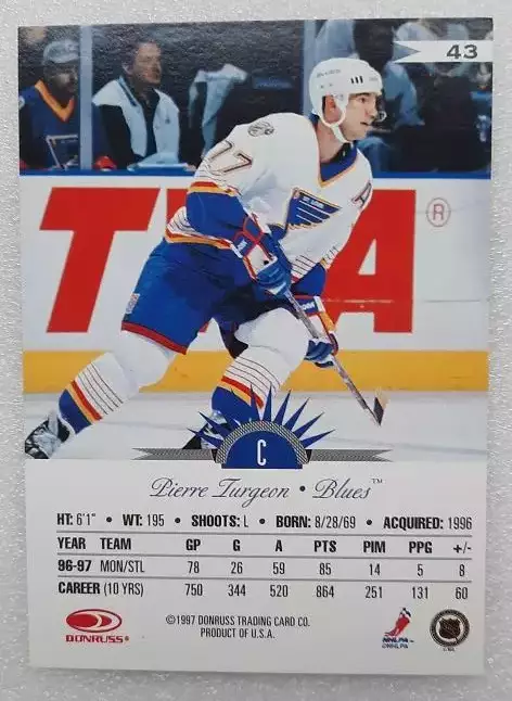 НХЛ Пьер Тарджон Сент-Луис Блюз № 43 1
