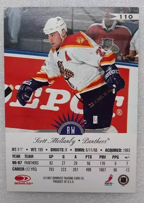 НХЛ Скотт Мелланби Флорида Пантерз № 110 1