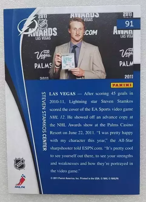 НХЛ Стивен Стэмкос Тампа Бэй Лайтнинг № 91 а 1