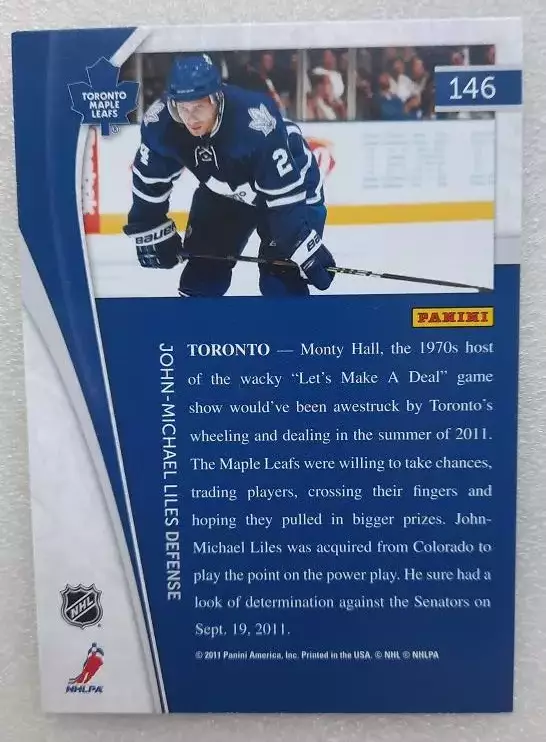 НХЛ Джон-Майкл Лайлз Торонто Мэйпл Лифс № 146 1