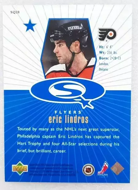 НХЛ Эрик Линдрос Филадельфия Флайерз № SQ 28 блю 1
