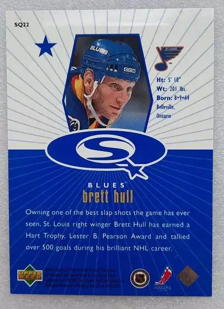 НХЛ Бретт Халл Сент-Луис Блюз № SQ 22 блю 1