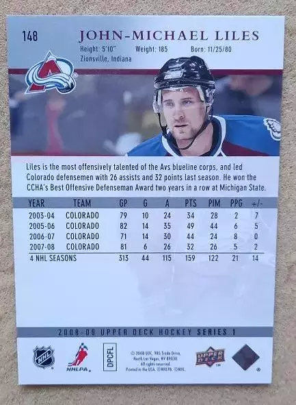 НХЛ Джон-Майкл Лайлз Колорадо Эвеланш № 148 1