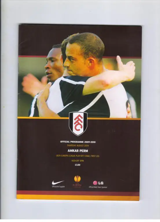 Фулхэм Лондон Англия - Амкар Пермь 20.08.2009 Лига Европы