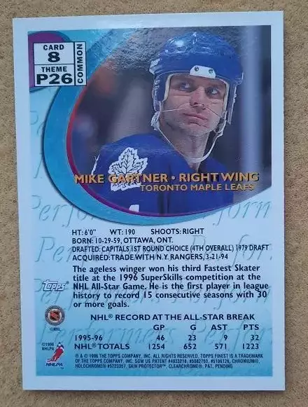 НХЛ Майк Гартнер Торонто Мэйпл Лифс № 8 1