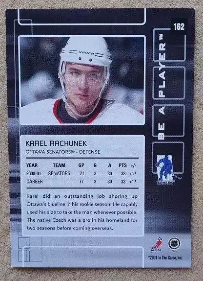 НХЛ Карел Рахунек Оттава Сенаторз Локомотив Ярославль Динамо Москва № 162 1