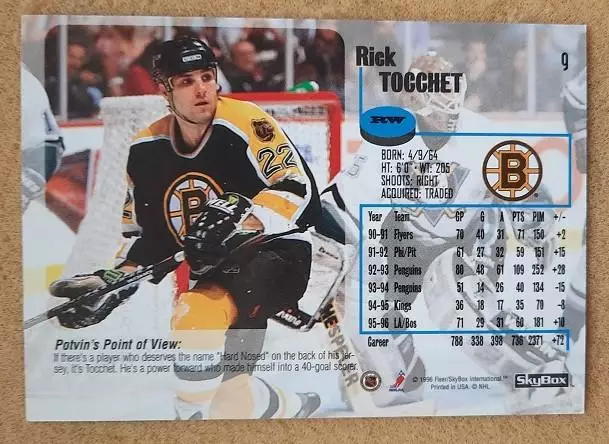 НХЛ Рик Токкет Бостон Брюинз № 9 1
