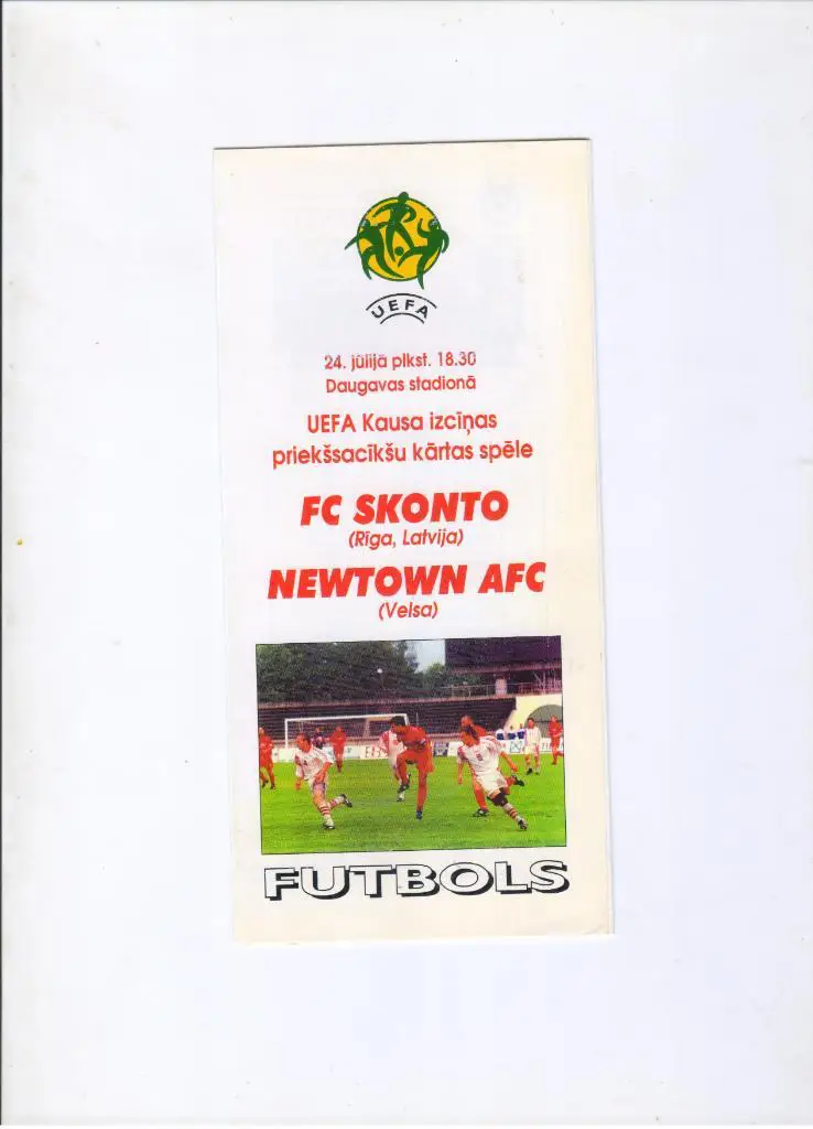 Сконто Рига Латвия - Ньютаун Уэльс 24.07.1996