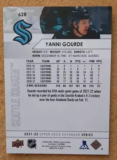 НХЛ Янни Гурд Сиэтл Кракен № 628 1