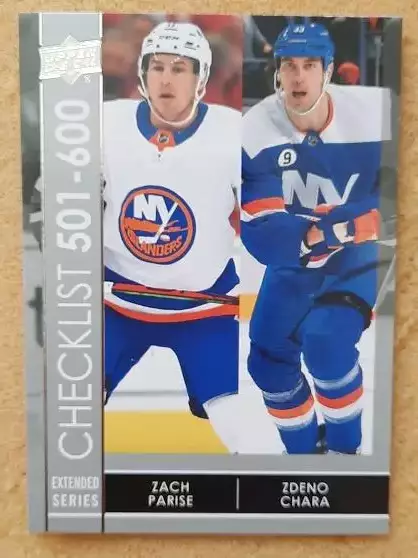 НХЛ Зак Паризе Здено Хара Нью-Йорк Айлендерс № 699 чек-лист
