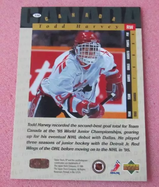 НХЛ Тодд Харви Канада № 138 1