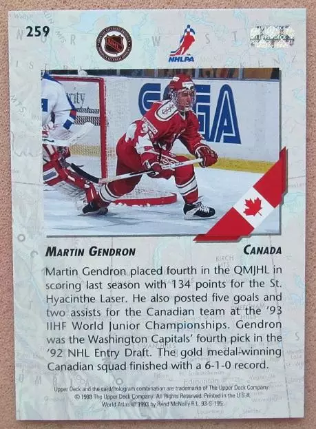 НХЛ Мартин Гендрон Канада № 259 1