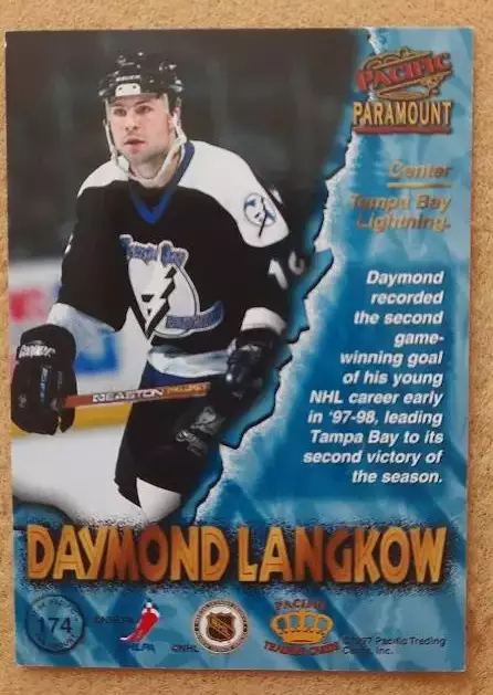 НХЛ Дэймонд Лэнгкоу Тампа Бэй Лайтнинг № 174 1