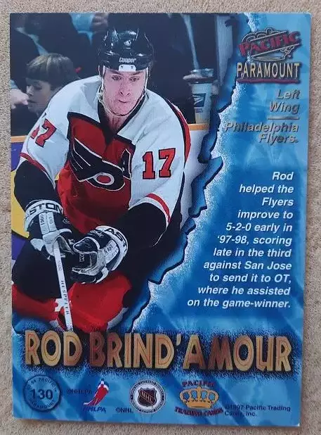 НХЛ Род Бриндамор Филадельфия Флайерз № 130 1