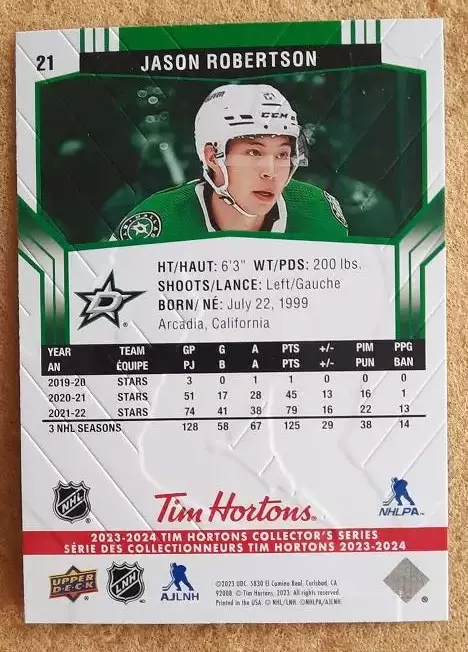 НХЛ Джейсон Робертсон Даллас Старз № 21 1