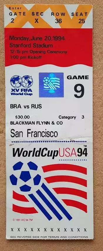 Бразилия - Россия 20.06.1994 чемпионат мира в США