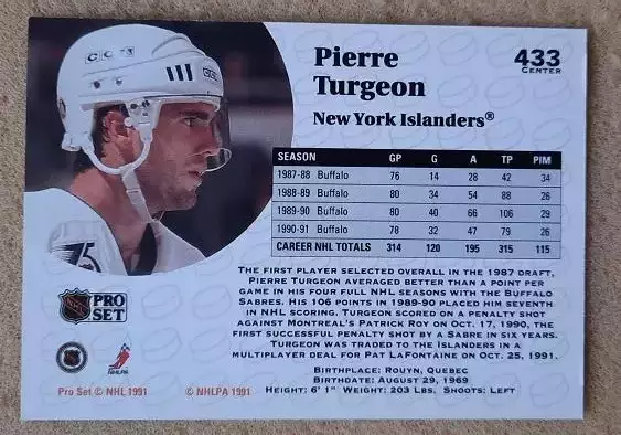 НХЛ Пьер Тарджон Нью-Йорк Айлендерс № 433 1
