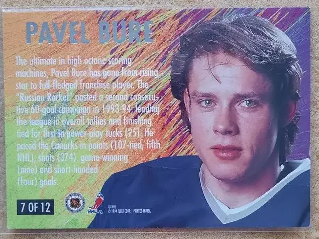 НХЛ Павел Буре Ванкувер Кэнакс ЦСКА Спартак Москва № 7 1