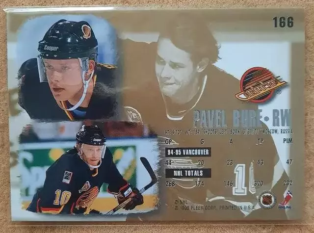 НХЛ Павел Буре Ванкувер Кэнакс ЦСКА Спартак Москва № 166 1