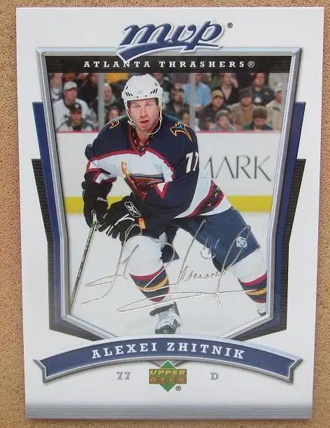 НХЛ Алексей Житник Атланта Трэйшерз Сокол Киев ЦСКА Динамо Казань № 284 автограф