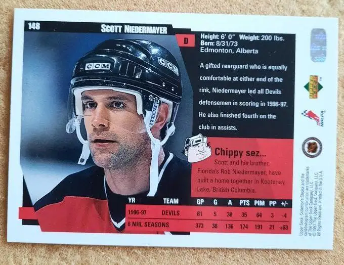 НХЛ Скотт Нидермайер Нью-Джерси Дэвилз № 148 1