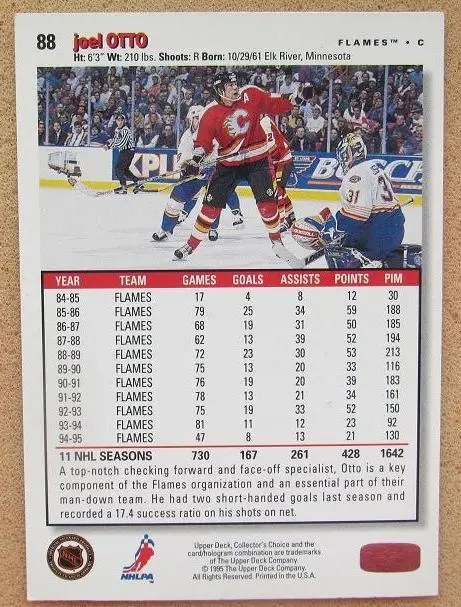 НХЛ Джоэль Отто Калгари Флэймз № 88 1