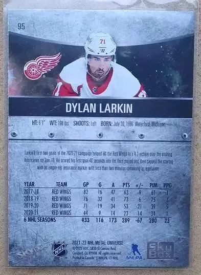 НХЛ Дилан Ларкин Детройт Ред Уингз № 95 блю 1