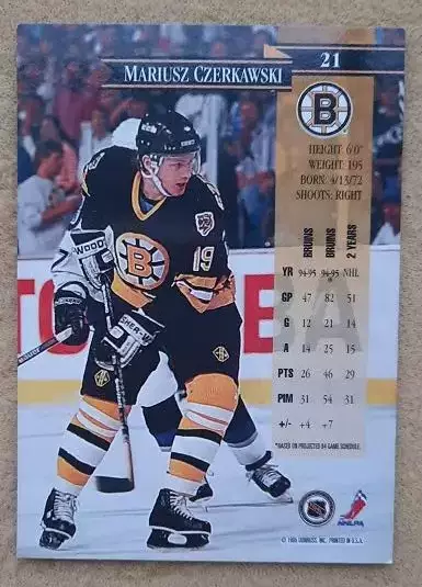НХЛ Мариуш Черкавски Бостон Брюинз № 21 1
