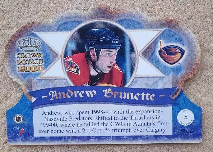 НХЛ Эндрю Брюнетт Атланта Трэйшерз № 5 а 1