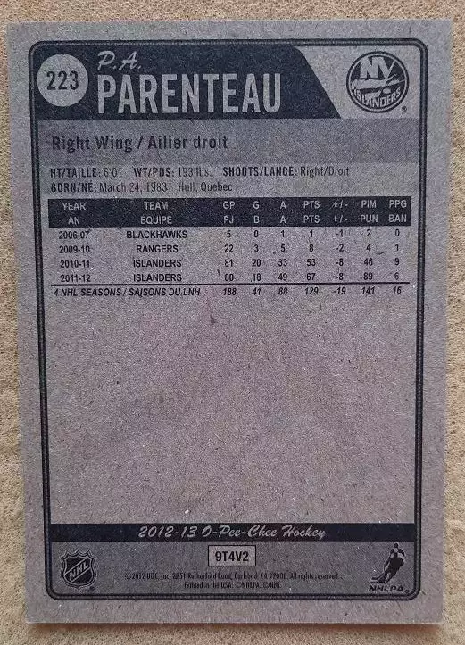 НХЛ Пьер-Александр Паренто Нью-Йорк Айлендерс Екатеринбург № 223 1
